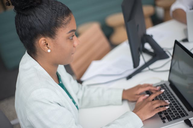 a person working on their computer